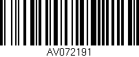 Código de barras (EAN, GTIN, SKU, ISBN): 'AV072191'