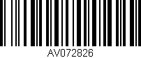 Código de barras (EAN, GTIN, SKU, ISBN): 'AV072826'