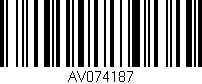 Código de barras (EAN, GTIN, SKU, ISBN): 'AV074187'
