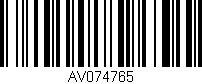 Código de barras (EAN, GTIN, SKU, ISBN): 'AV074765'