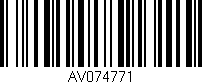 Código de barras (EAN, GTIN, SKU, ISBN): 'AV074771'