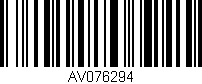 Código de barras (EAN, GTIN, SKU, ISBN): 'AV076294'