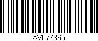 Código de barras (EAN, GTIN, SKU, ISBN): 'AV077365'
