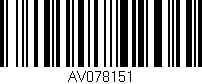 Código de barras (EAN, GTIN, SKU, ISBN): 'AV078151'