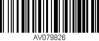 Código de barras (EAN, GTIN, SKU, ISBN): 'AV079826'