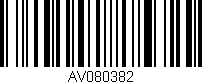 Código de barras (EAN, GTIN, SKU, ISBN): 'AV080382'