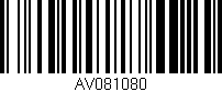 Código de barras (EAN, GTIN, SKU, ISBN): 'AV081080'