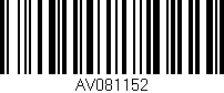 Código de barras (EAN, GTIN, SKU, ISBN): 'AV081152'
