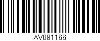 Código de barras (EAN, GTIN, SKU, ISBN): 'AV081166'