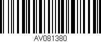 Código de barras (EAN, GTIN, SKU, ISBN): 'AV081380'