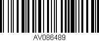 Código de barras (EAN, GTIN, SKU, ISBN): 'AV086489'