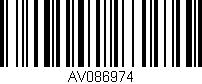 Código de barras (EAN, GTIN, SKU, ISBN): 'AV086974'