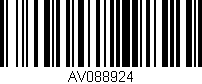 Código de barras (EAN, GTIN, SKU, ISBN): 'AV088924'