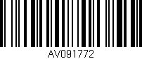 Código de barras (EAN, GTIN, SKU, ISBN): 'AV091772'
