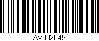Código de barras (EAN, GTIN, SKU, ISBN): 'AV092649'