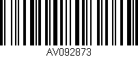 Código de barras (EAN, GTIN, SKU, ISBN): 'AV092873'