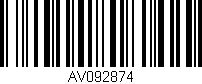 Código de barras (EAN, GTIN, SKU, ISBN): 'AV092874'