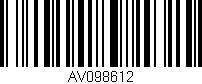 Código de barras (EAN, GTIN, SKU, ISBN): 'AV098612'