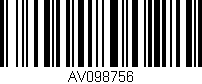 Código de barras (EAN, GTIN, SKU, ISBN): 'AV098756'