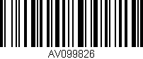 Código de barras (EAN, GTIN, SKU, ISBN): 'AV099826'