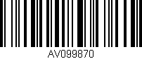 Código de barras (EAN, GTIN, SKU, ISBN): 'AV099870'