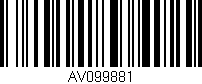 Código de barras (EAN, GTIN, SKU, ISBN): 'AV099881'