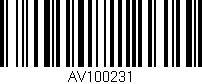 Código de barras (EAN, GTIN, SKU, ISBN): 'AV100231'