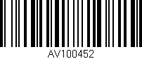 Código de barras (EAN, GTIN, SKU, ISBN): 'AV100452'