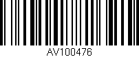 Código de barras (EAN, GTIN, SKU, ISBN): 'AV100476'
