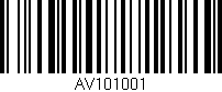 Código de barras (EAN, GTIN, SKU, ISBN): 'AV101001'