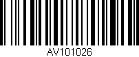Código de barras (EAN, GTIN, SKU, ISBN): 'AV101026'