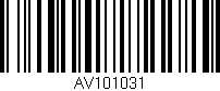 Código de barras (EAN, GTIN, SKU, ISBN): 'AV101031'
