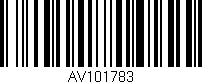 Código de barras (EAN, GTIN, SKU, ISBN): 'AV101783'