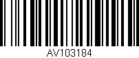 Código de barras (EAN, GTIN, SKU, ISBN): 'AV103184'