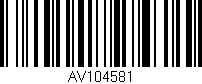 Código de barras (EAN, GTIN, SKU, ISBN): 'AV104581'