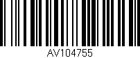 Código de barras (EAN, GTIN, SKU, ISBN): 'AV104755'