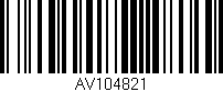 Código de barras (EAN, GTIN, SKU, ISBN): 'AV104821'