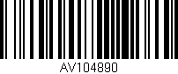 Código de barras (EAN, GTIN, SKU, ISBN): 'AV104890'