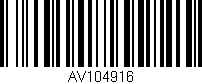 Código de barras (EAN, GTIN, SKU, ISBN): 'AV104916'