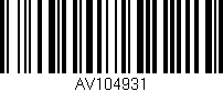 Código de barras (EAN, GTIN, SKU, ISBN): 'AV104931'