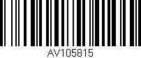 Código de barras (EAN, GTIN, SKU, ISBN): 'AV105815'