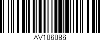 Código de barras (EAN, GTIN, SKU, ISBN): 'AV106086'