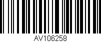 Código de barras (EAN, GTIN, SKU, ISBN): 'AV106258'