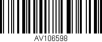 Código de barras (EAN, GTIN, SKU, ISBN): 'AV106598'