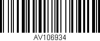 Código de barras (EAN, GTIN, SKU, ISBN): 'AV106934'