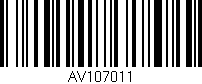 Código de barras (EAN, GTIN, SKU, ISBN): 'AV107011'