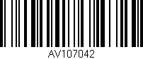 Código de barras (EAN, GTIN, SKU, ISBN): 'AV107042'