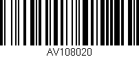 Código de barras (EAN, GTIN, SKU, ISBN): 'AV108020'