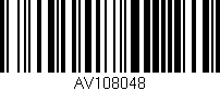Código de barras (EAN, GTIN, SKU, ISBN): 'AV108048'