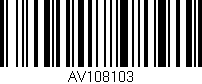 Código de barras (EAN, GTIN, SKU, ISBN): 'AV108103'